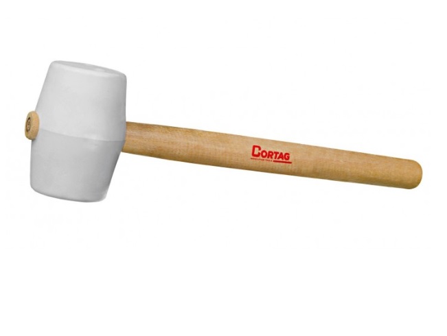 MARTILLO DE GOMA 3" 80 MM P/ SUPERFICIES SUAVES CAB BLANCO M/ MADERA REF. 61279 COD.412796 CORTAG RT