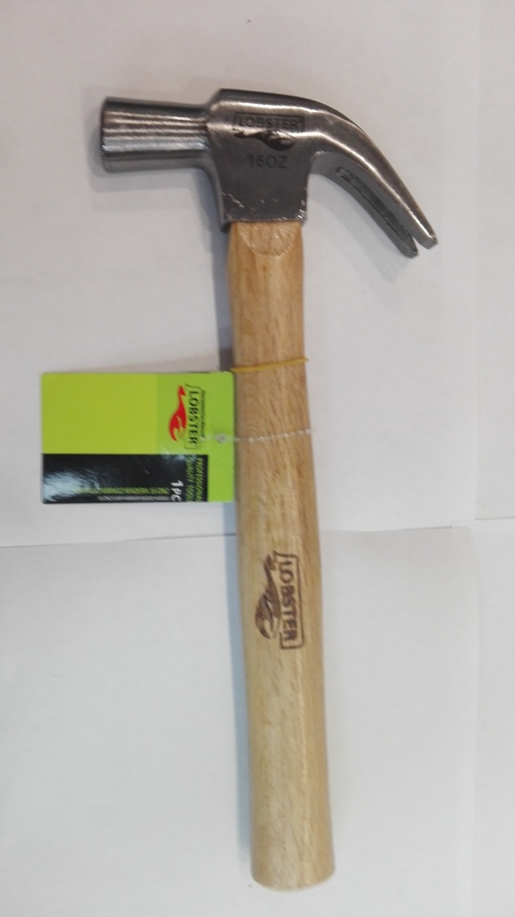 MARTILLO CARPINTERO MANGO MADERA 16 ONZ / 453 GR REF. 39487 MARCA LOBSTER