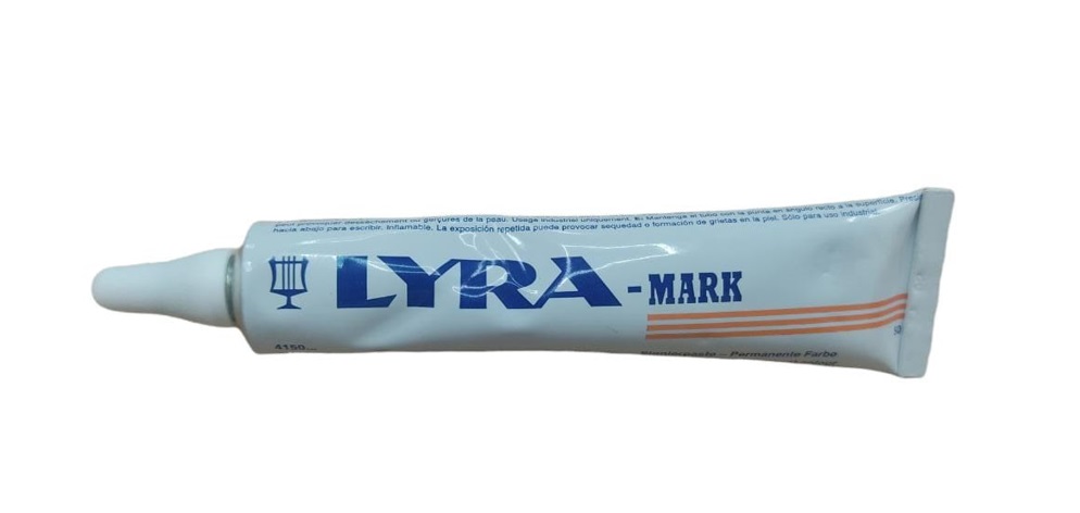 MARCADOR EN PASTA PARA METAL BLANCO LYRA - MARK TUBO 50 ML REF. 4150 MARCA LYRA