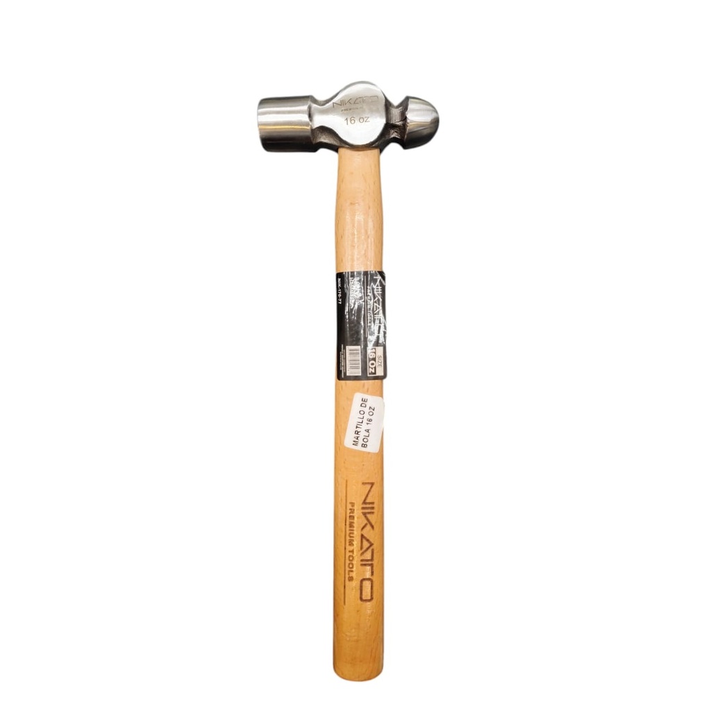 MARTILLO DE BOLA ACERO FORJADO 16 OZ M/MADERA REF. NIK-NIK-170-77 MARCA NIKATTO
