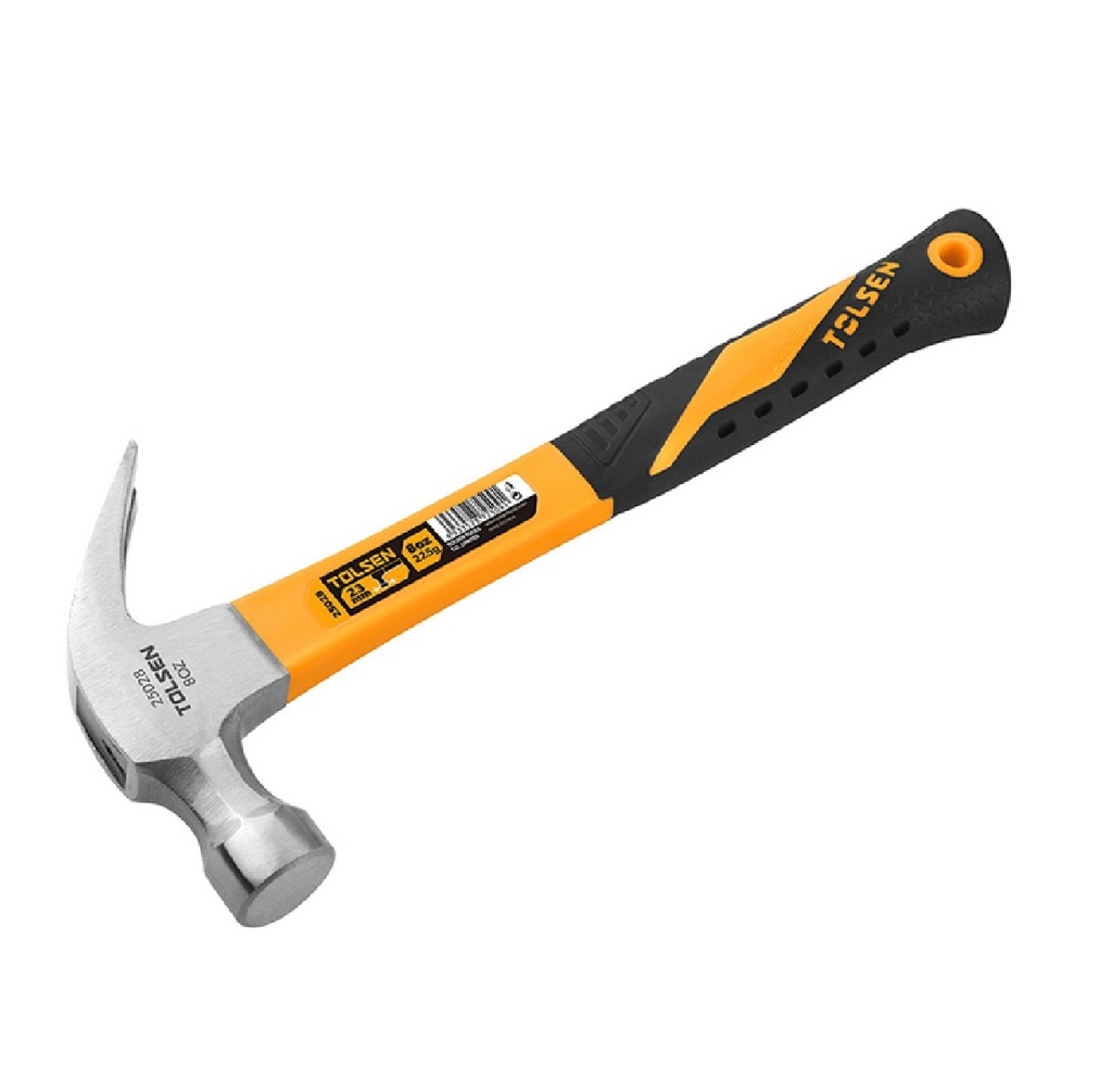 MARTILLO CARPINTERO ACERO AL CARBONO Y TRATAMIENTO TERMICO MANGO FIBRA DE VIDRIO 16 Oz 29MM TOLSEN