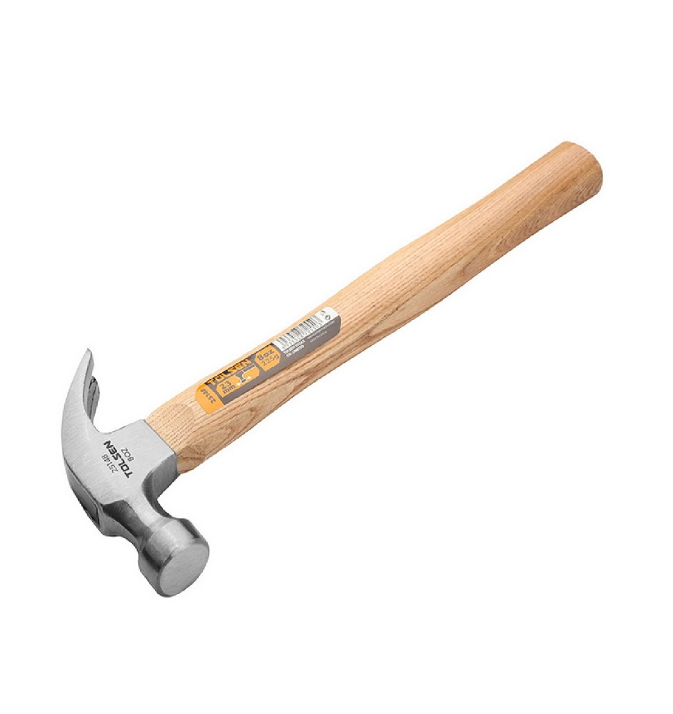 MARTILLO CARPINTERO MANGO DE MADERA CABEZA AL CARBONO 20 Oz 31MM REF 25032 MARCA TOLSEN