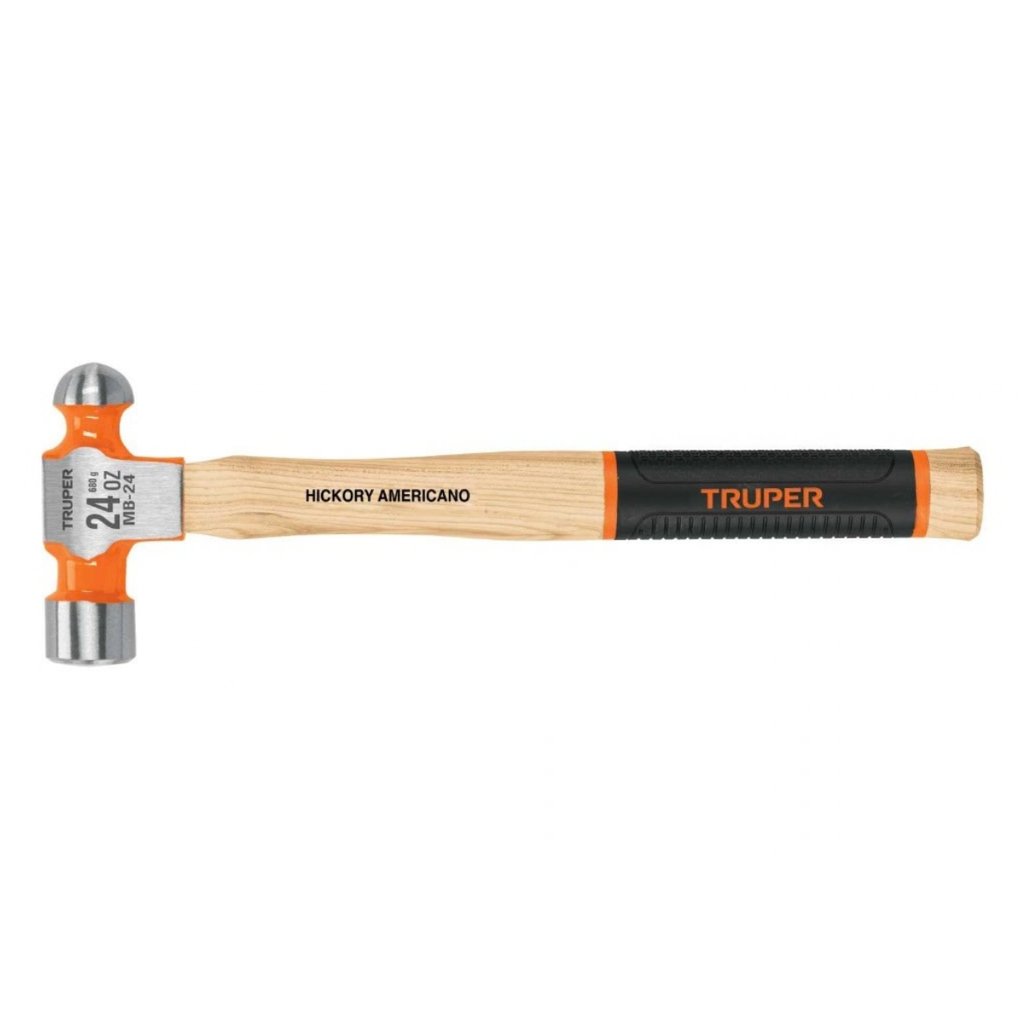 MARTILLO BOLA 24 OZ MANGO MADERA CON GRIP ANTIDERRAPANTE MOD-MB-24 REF-16903 MARCA TRUPER