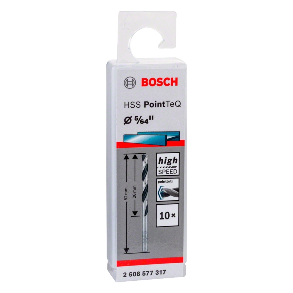 MECHA PARA ACERO HSS-POINTEQ 5/64" X 26 X 52MM METAL REF. 2608577317 / 871028 / 908269 MARCA BOSCH