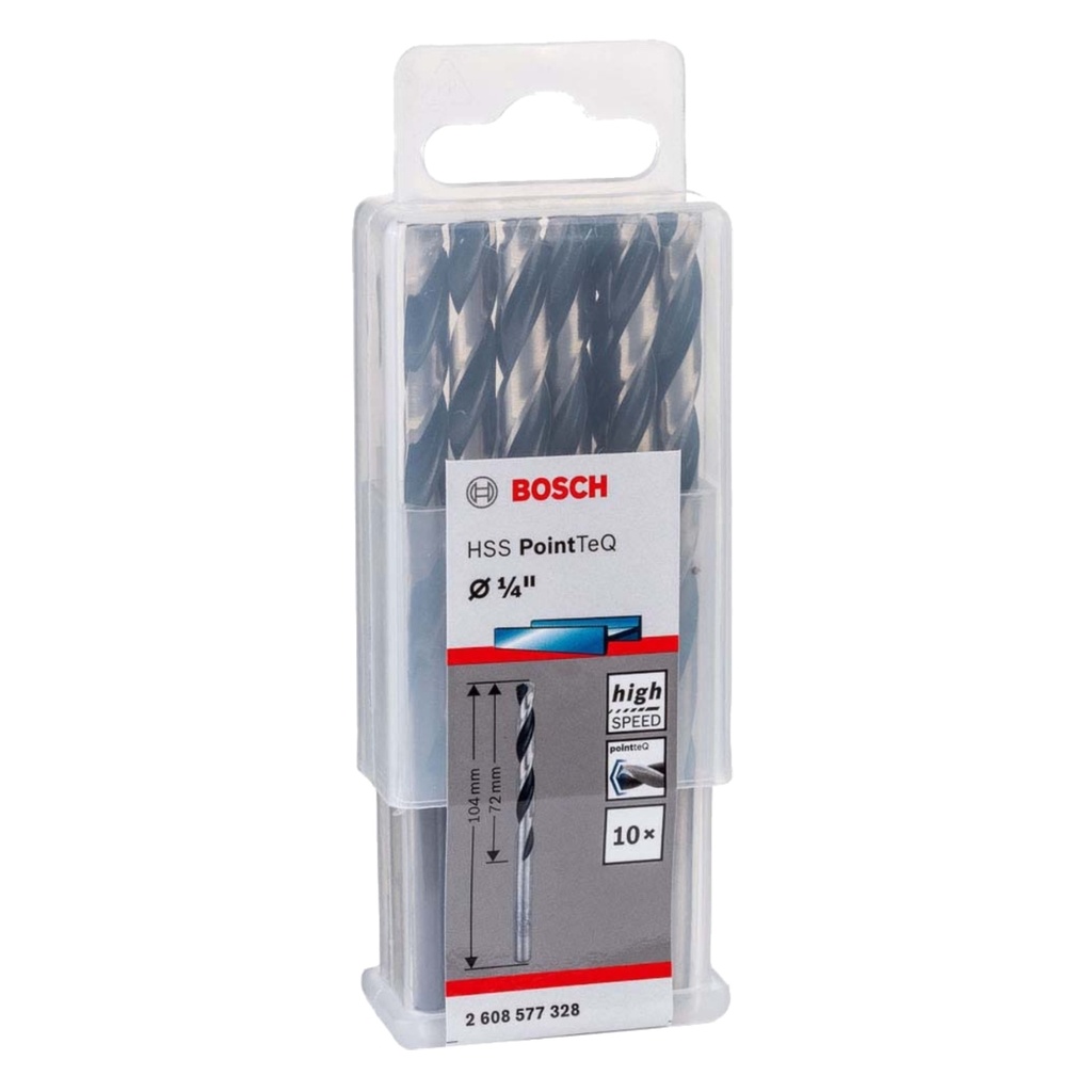MECHA PARA ACERO HSS-POINTEQ 1/4" X 72 X 104 MM METAL REF. 2608577328 / 871055 / 908375 MARCA BOSCH