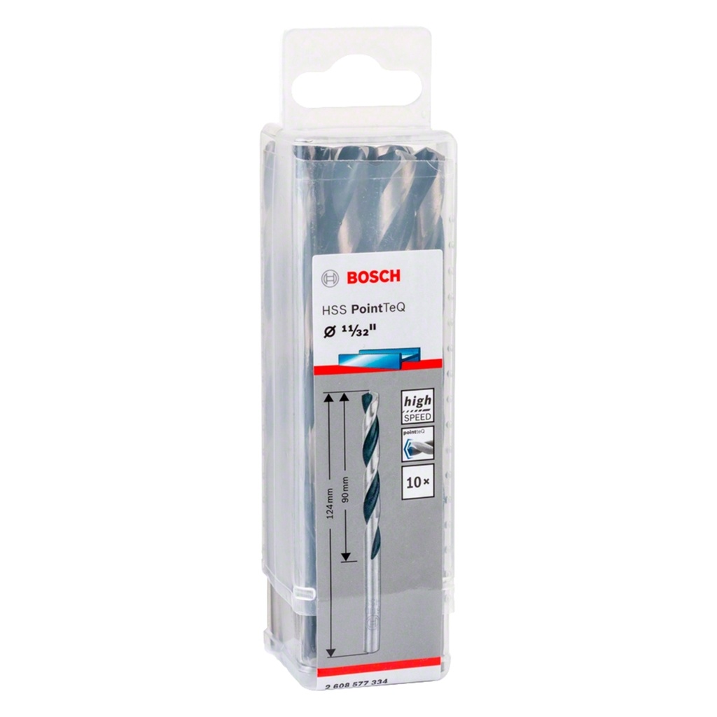 MECHA PARA ACERO HSS-POINTEQ 11/32" X 90 X 124MM METAL REF. 2608577334 / 871063 / 908436 MARCA BOSCH