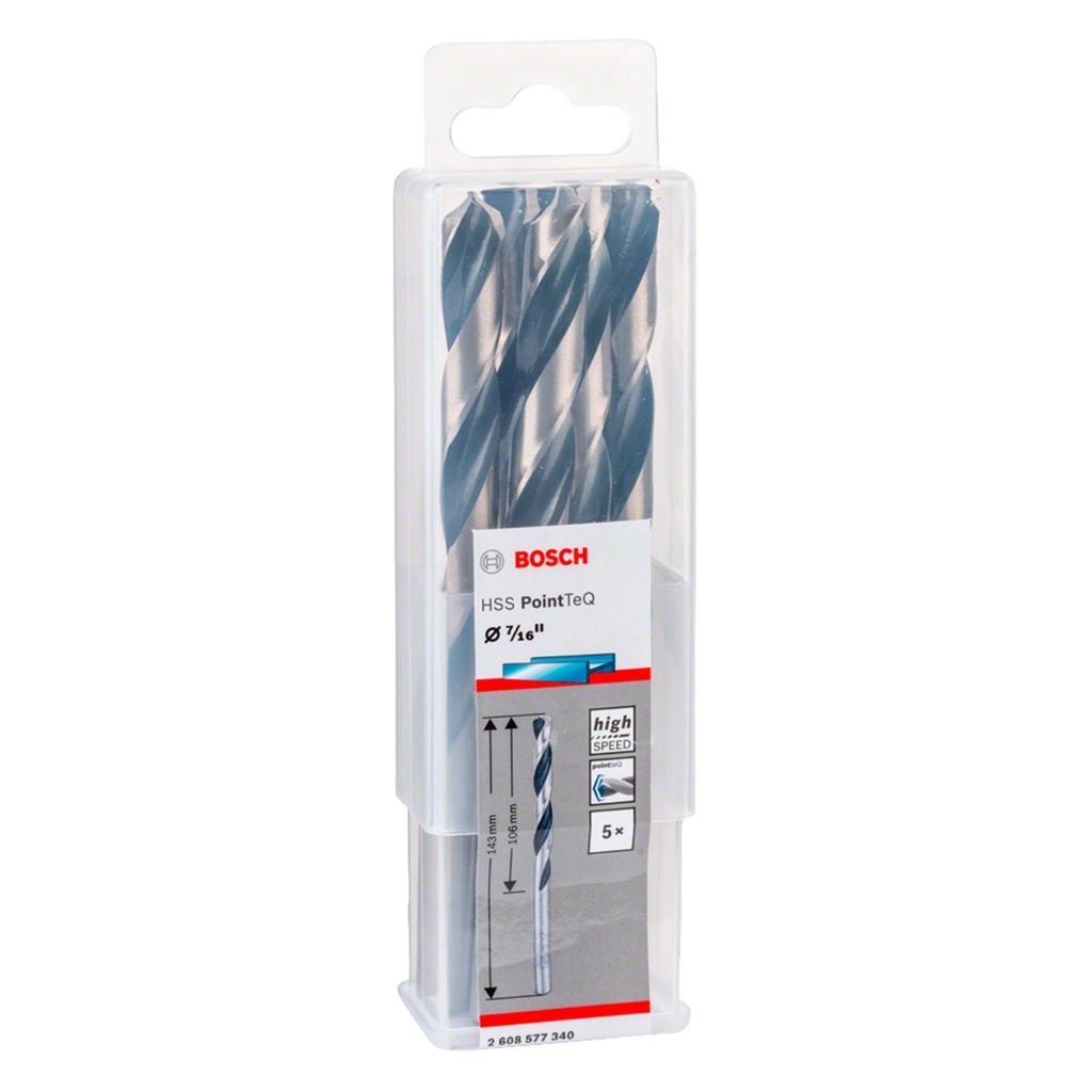 MECHA PARA ACERO HSS-POINTEQ 7/16" X 106 X 143MM METAL REF. 2608577340 / 871068 / 908498 MARCA BOSCH