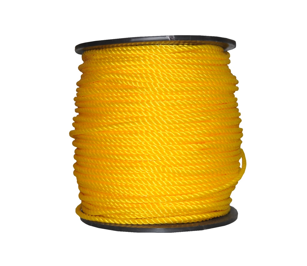 MECATE SINTETICO NRO. 6 DE 1/4" COLOR AMARILLO ( ROLLO 10 KG) ( 500 MTS ) MARCA ELEFANTE