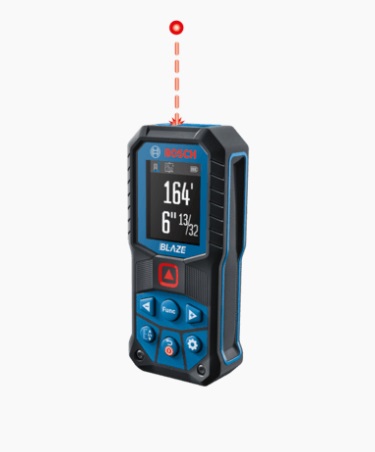 MEDIDOR / METRO LASER BLAZE DE 50 MTS IP65 / 164 PIES (USA BATERIA AA) MOD. GLM165-22 MARCA BOSCH