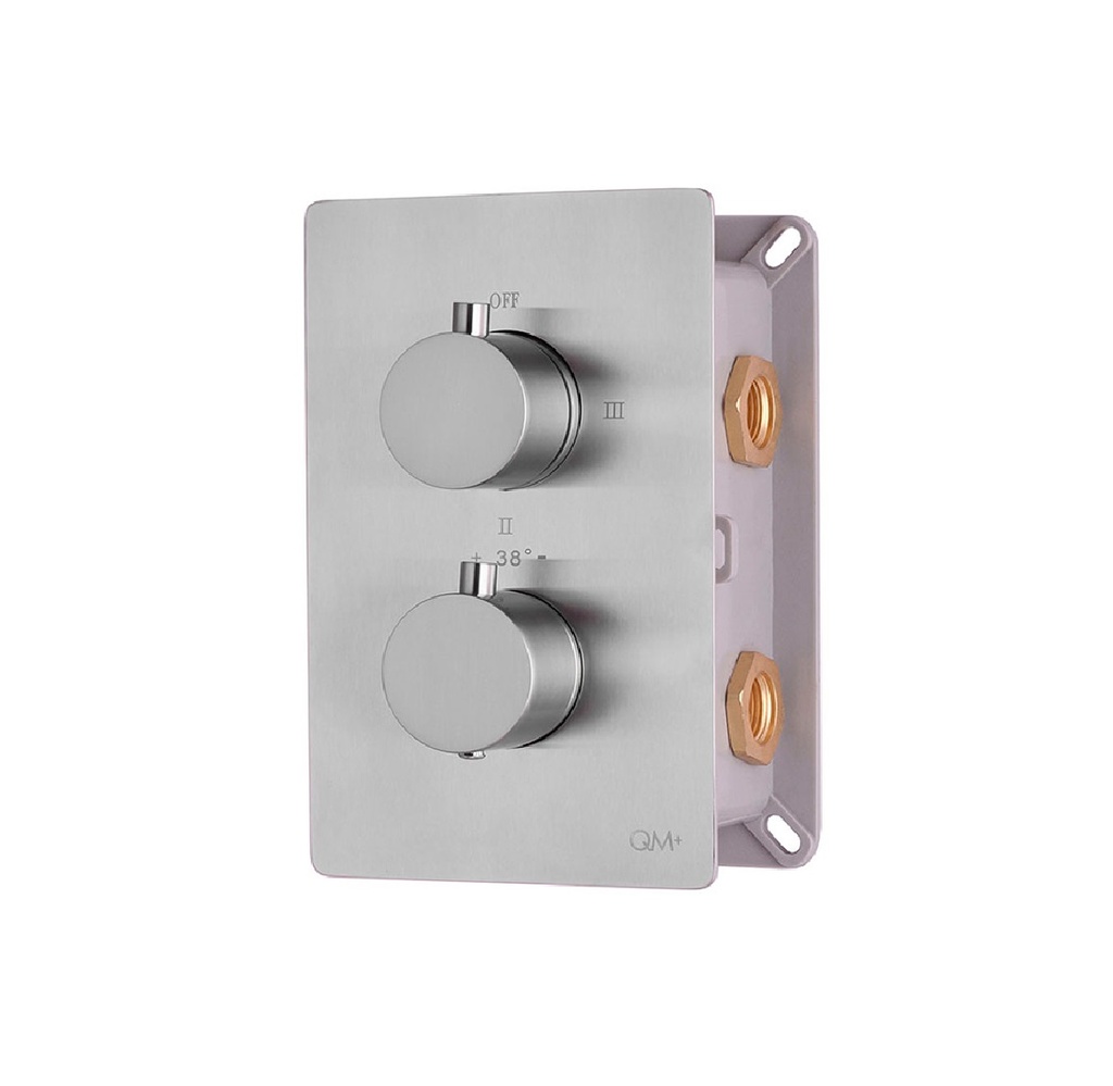 MONOMANDO / MEZCLADOR / MIXER TERMOSTATICO QM+ 3 FUNCIONES P/DUCHA SERIE SUPREME COLOR SATIN QUALI