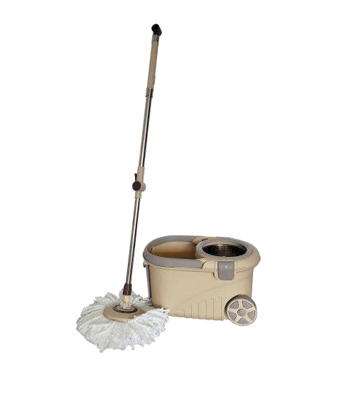 MOPA GIRATORIA FASHION CAR (TOBO C/CESTA INOX+CABO TELESCOPIC+2 MOPA+DISP)MARRON REF.180035 TAJANARA