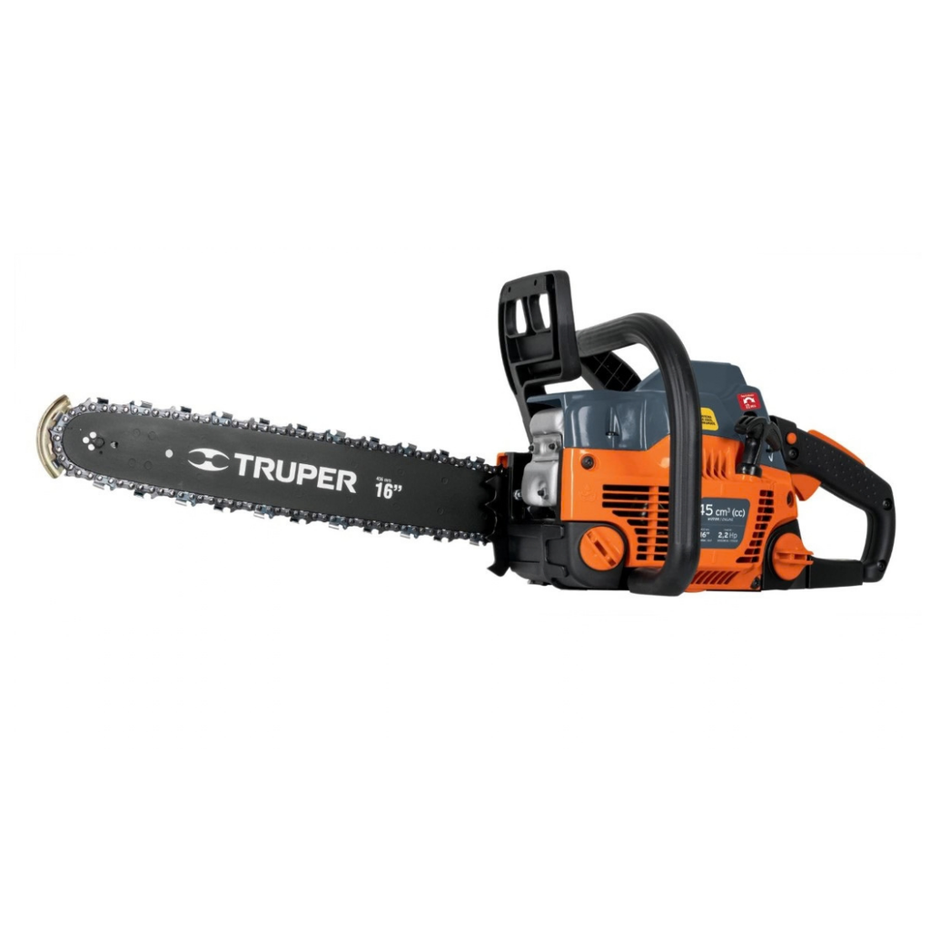 MOTOSIERRA A GASOLINA 16" 45CC 2.2HP 12.500RPM MOD. MOT-4516 REF. 16620 MARCA TRUPER