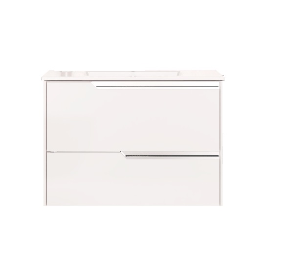 MUEBLE SOLAR 55 X 80 X 45 CM C/LAVAMANO CERAMICA BLANCO PERFIL CROMADO REF. KUBO80SOLE MARCA KUBO