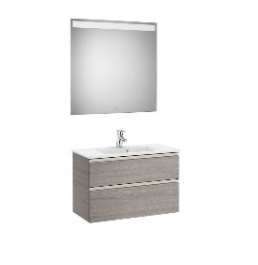MUEBLE DE BAÑO + ESPEJO MOD. UNIK THE GAP 80 CM REF. ROMUE0039 MARCA ROCA