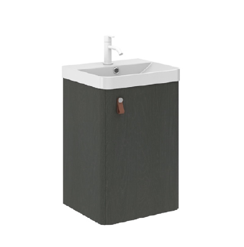 MUEBLE DE BAÑO C/LAVAMANO DE 39CM X 34CM CLUB GRIS C/ ESPEJO MURANO REF.127094 / 397461+122547 ROYO