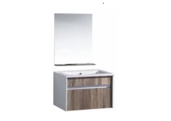 MUEBLE PARA BAÑO EN MDF 61 CM X 46 CM X 46 CM CON ESPEJO DE 60 CM CEDRO OSC REF. MUE-16 MARCA UNIQUE