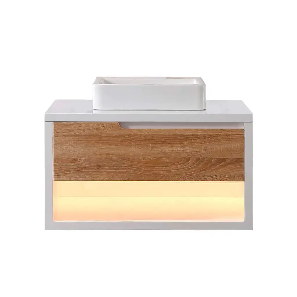 MUEBLE PARA BAÑO EN MDF 80 CM X 53 CM X 43 CM CON LAVAMANO / BLANCO - CEDRO REF. MUE-34 MARCA UNIQUE