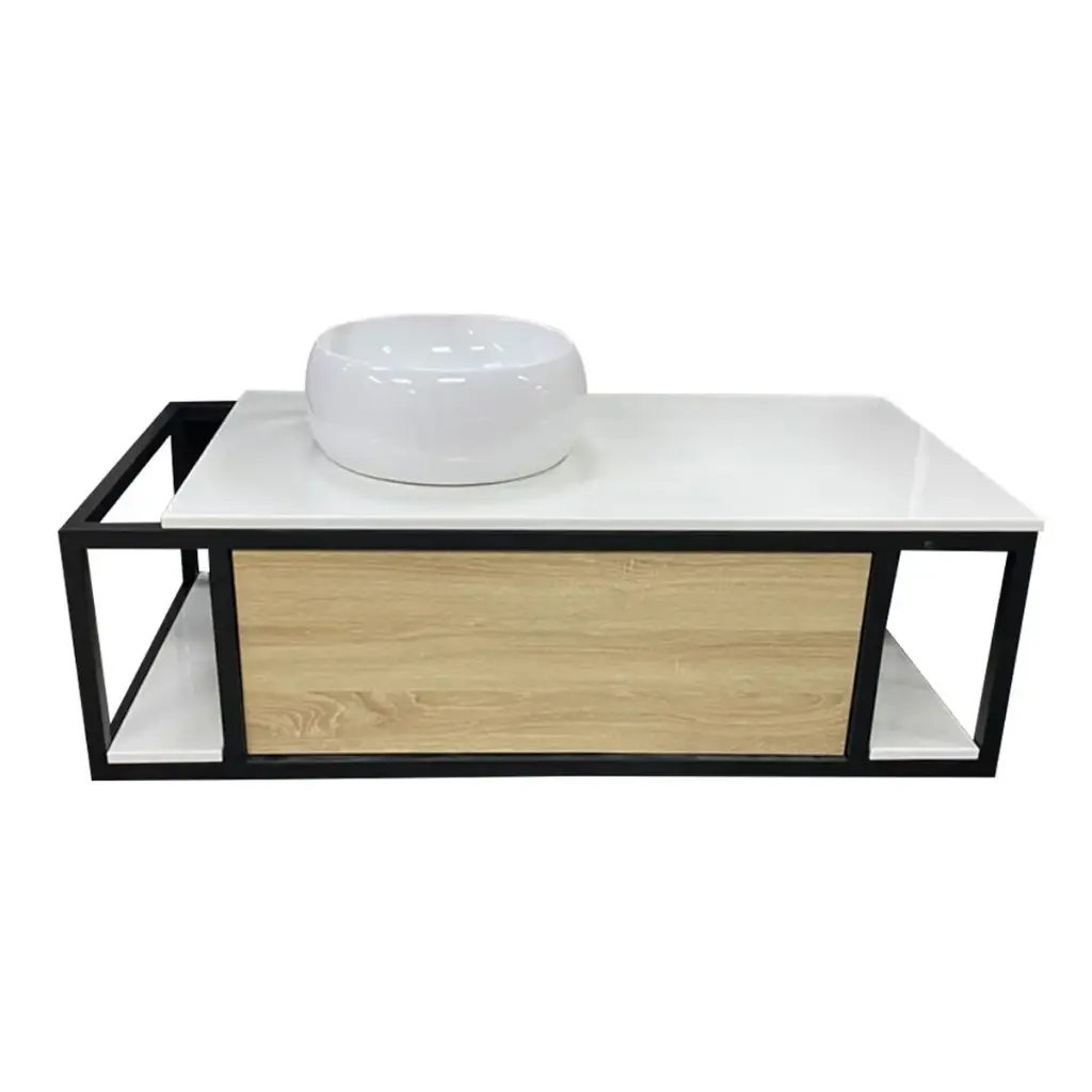 MUEBLE PARA BAÑO EN MDF 120 CM X 56 CM X 35CM SIN LAVAMANO / CEDRO REF. MUE-47 MARCA UNIQUE