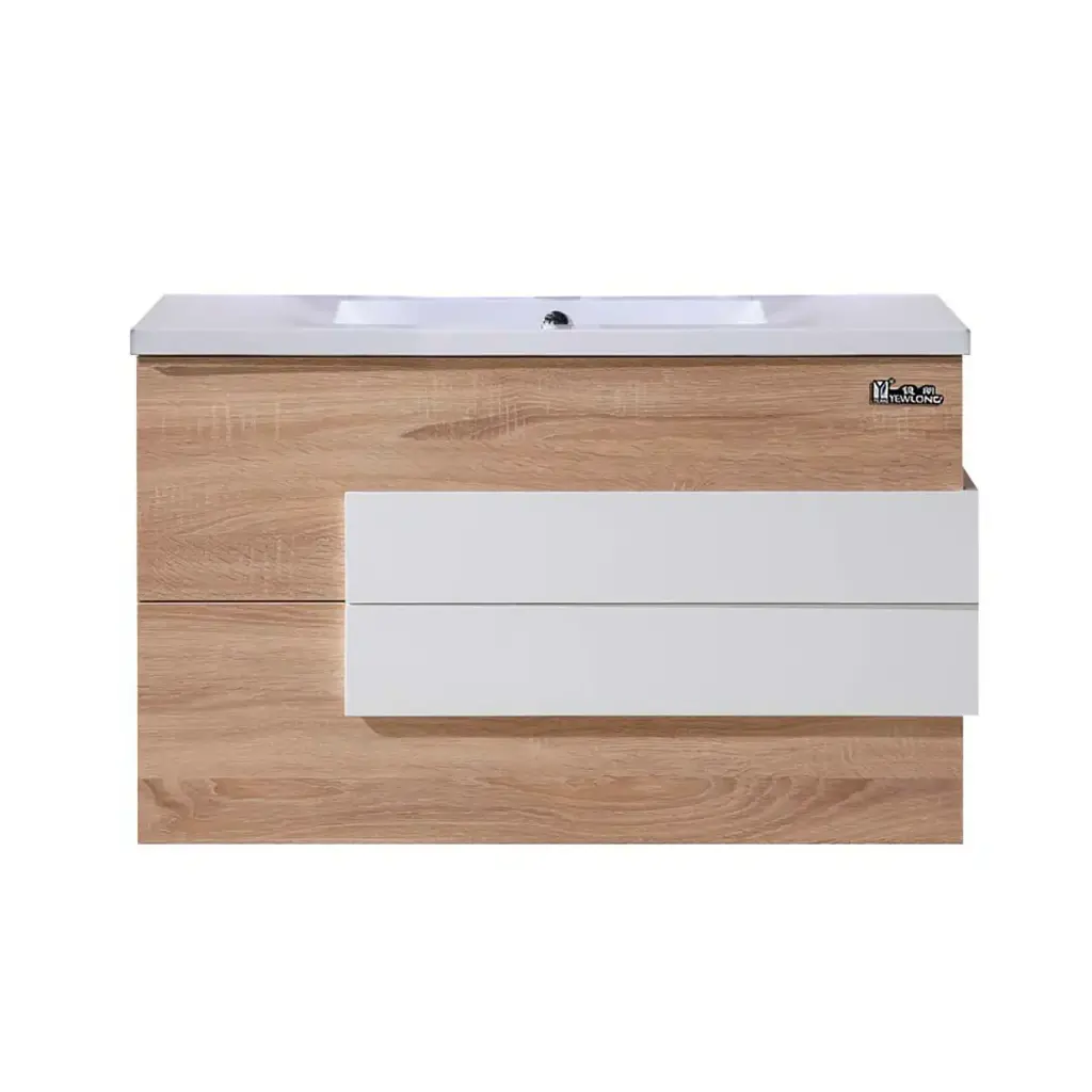 MUEBLE PARA BAÑO EN MDF 90 CM X 46 CM X 55 CM SIN ESPEJO CEDRO REF. MUE-66 MARCA UNIQUE