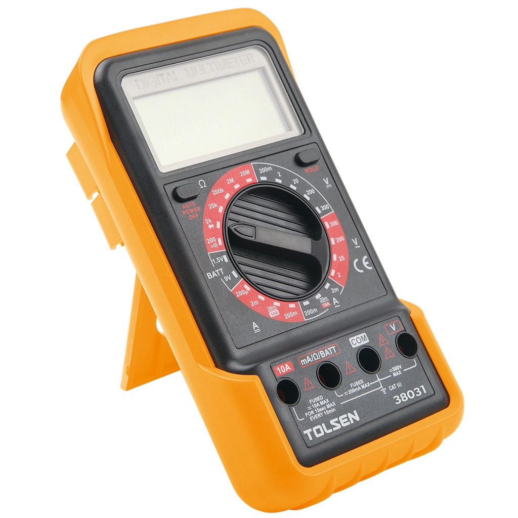 MULTÍMETRO INDUSTRIAL PROF. CON BATERÍA - 9V AC/DC 300V REF. 38031 MARCA TOLSEN