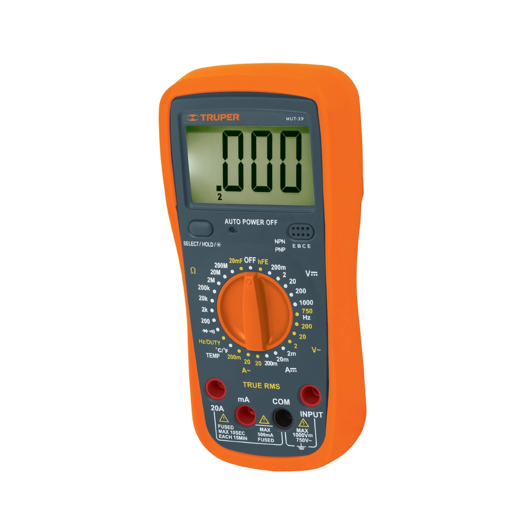 MULTIMETRO DIGITAL IND. MOD. MUT-39 REF. 10402 MARCA TRUPER