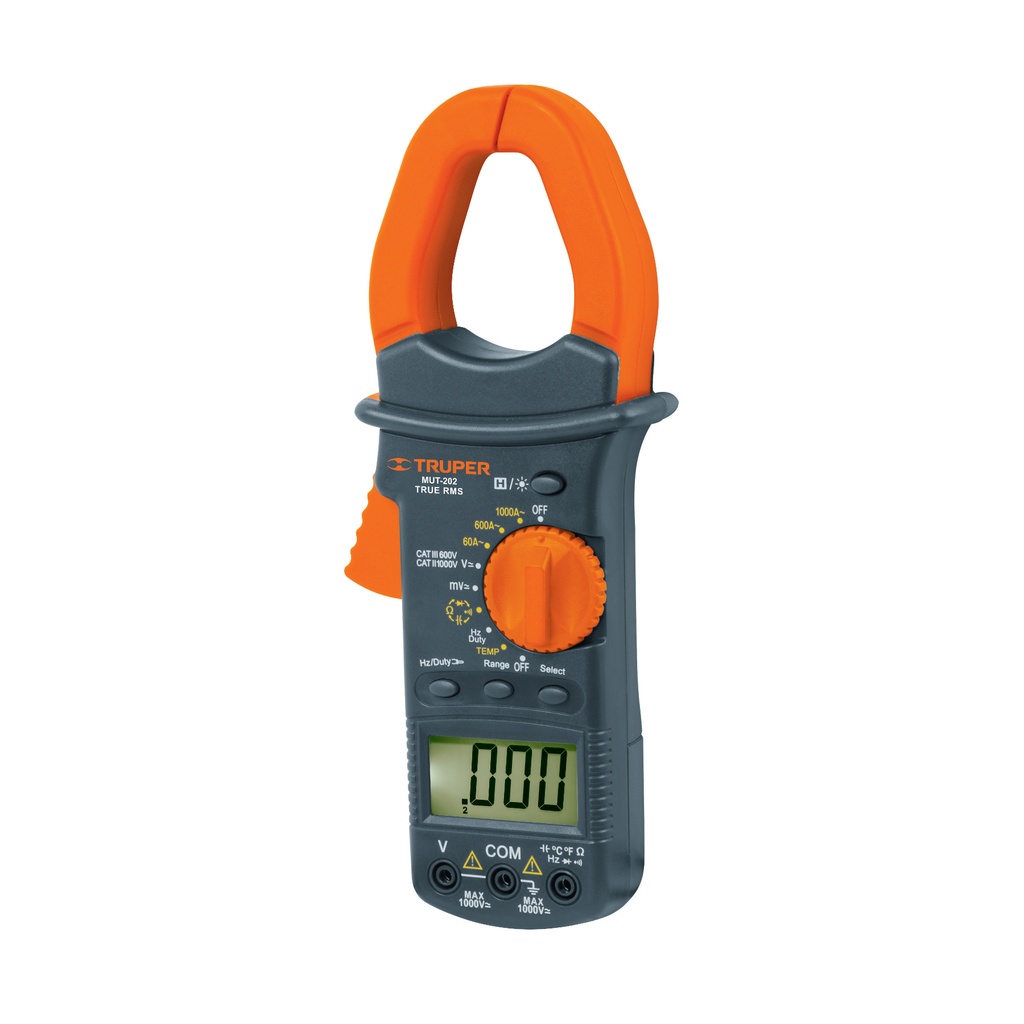 PINZA AMPERIMETRICA MULTIMETRO DIGITAL IND. DE GANCHO MOD. MUT-202 REF. 10404 MARCA TRUPER