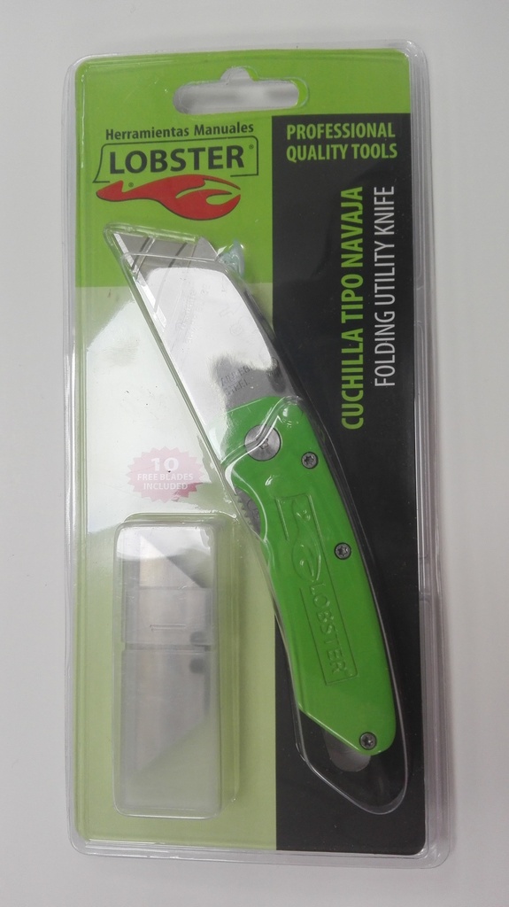 CUCHILLA TIPO NAVAJA RETRACTIL C/REP. REF. 56358 MARCA LOBSTER