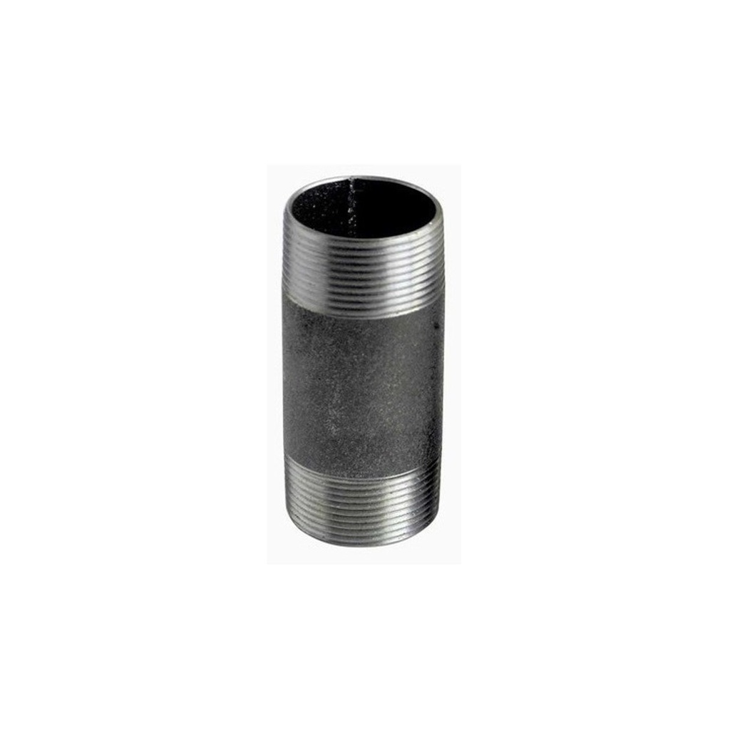 NIPLE HIERRO NEGRO 1/2 X 4" ROSCADO ( UNIDAD ) MARCA FERREINOX