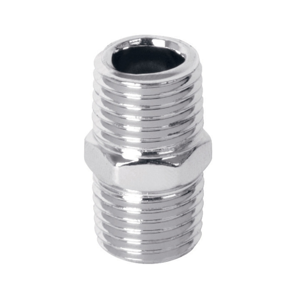 NIPLE DE 1/4" PARA CONEXION NEUMATICA MACHO MACHO MOD. NIPLE-P REF. 27025 MARCA PRETUL