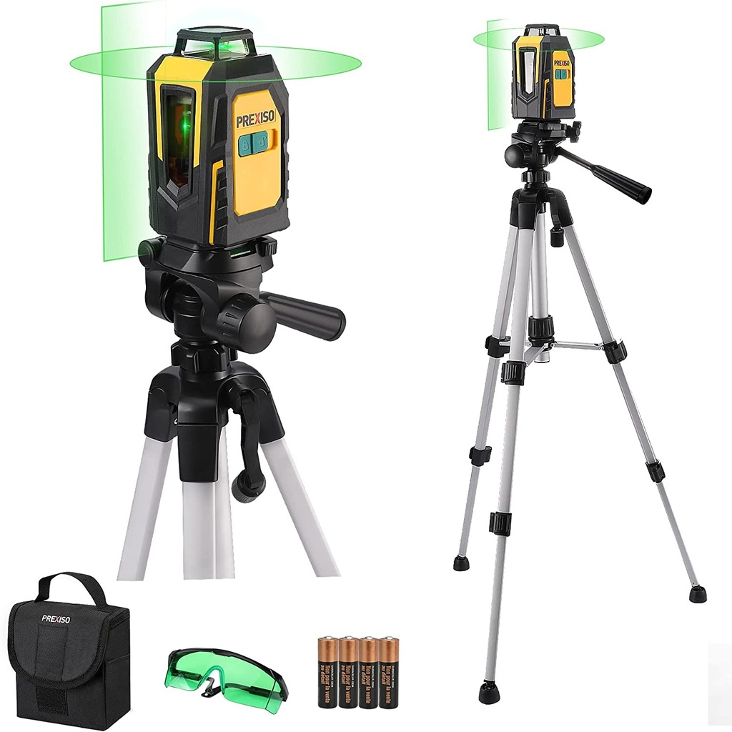 MEDIDOR / NIVEL LASER LUZ VERDE 360° 30 MTS CON TRIPODE ( USA BATERIA AA) MOD. PLC360SGT MARCA PREXISO
