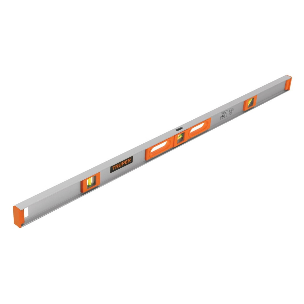 NIVEL ALUMINIO 40" / 122 CM C/ PROTECCION ABC 3 GOTAS MOD. NP-48 REF. 17040 MARCA TRUPER