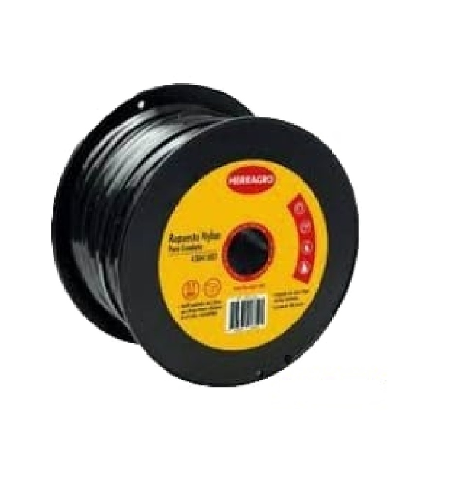 NYLON CUADRADO PARA PODADORA 3.3 MM X 100 MTS (ROLLO) NEGRO REF. 43041002 / 008591 MARCA HERRAGRO