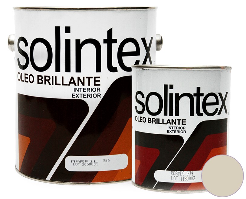 PINTURA OLEO BRILLANTE COLOR 506 PAILA 05 GL COLOR BLANCO OSTRA MARCA SOLINTEX
