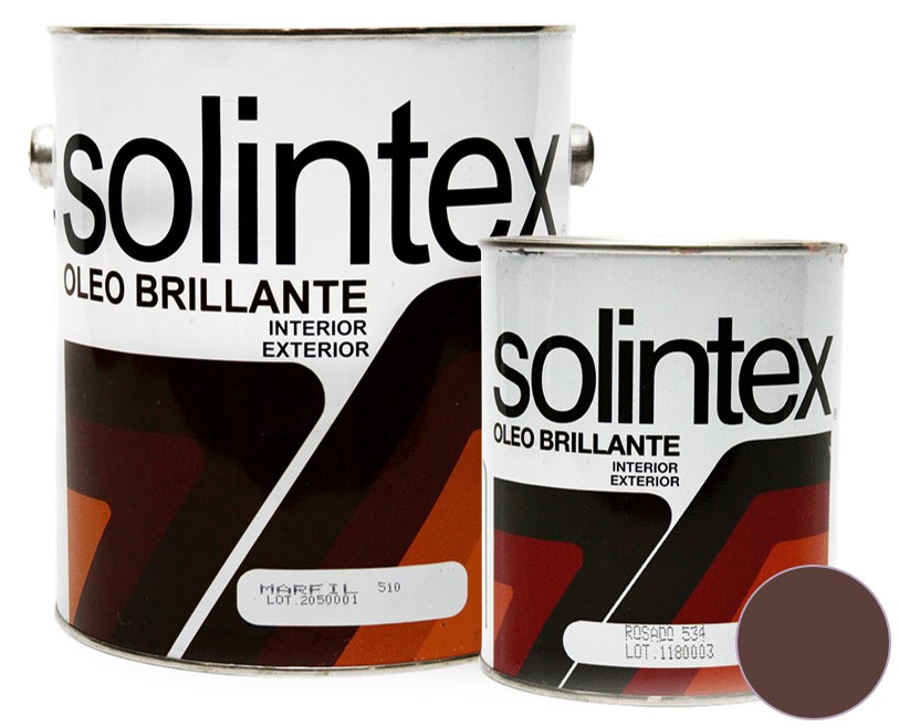 PINTURA OLEO BRILLANTE COLOR 520 1 GL COLOR CASTAÑO MARCA SOLINTEX