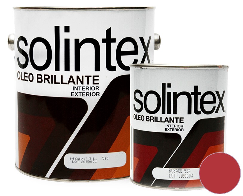 PINTURA OLEO BRILLANTE COLOR 532 1 GL COLOR ROJO FUEGO MARCA SOLINTEX