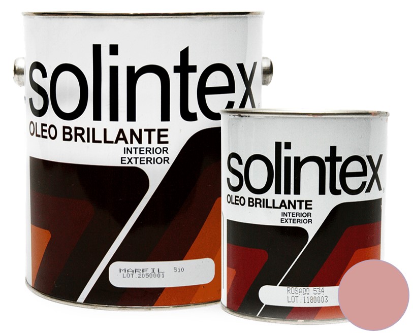 PINTURA OLEO BRILLANTE COLOR 534 1 GL COLOR ROSADO MARCA SOLINTEX