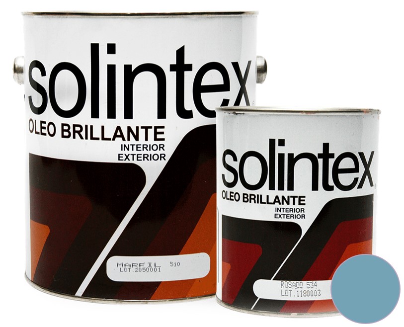 PINTURA OLEO BRILLANTE COLOR 555 1 GL COLOR AZUL CLARO MARCA SOLINTEX