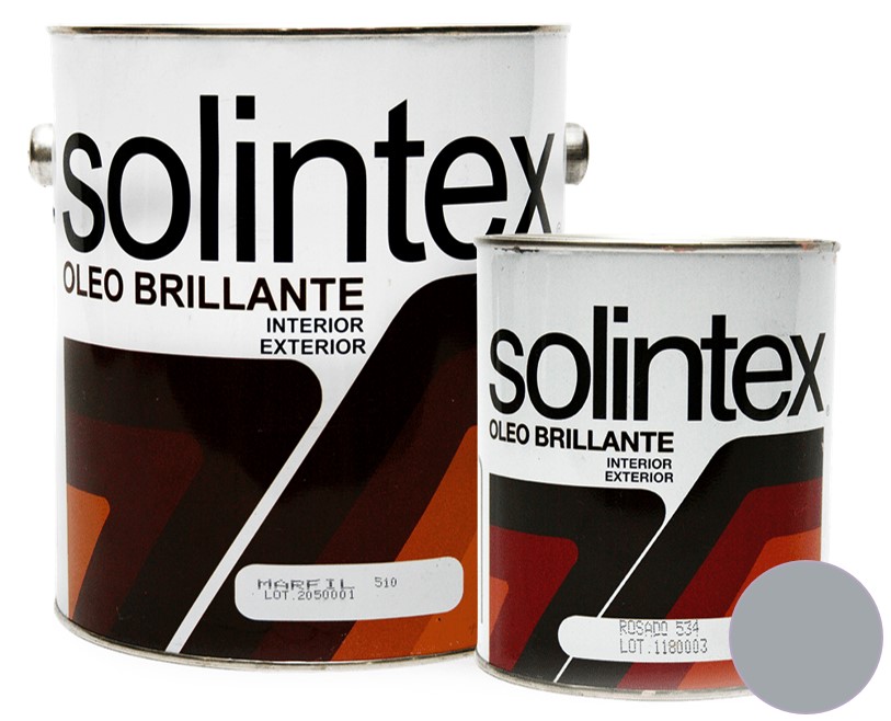 PINTURA OLEO BRILLANTE COLOR 560 1/4 GL COLOR GRIS CLARO MARCA SOLINTEX
