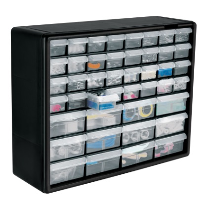 ORGANIZADOR DE 44 GAVETAS DIMENSIONES 51 X 40 X 16 CM (12 MED 36 PEQ. ) ORG-44 REF. 102642 TRUPER