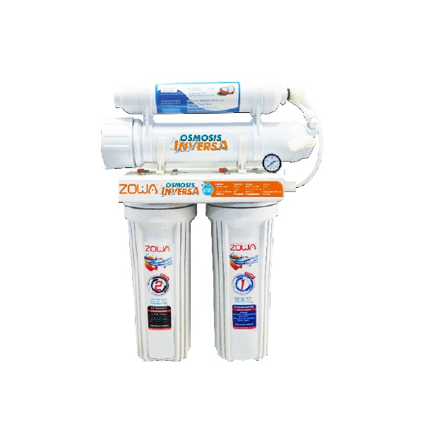 OSMOSIS INVERSA 4 ETAPAS INCLUYE KIT DE INST+CUELLO+KIT DE NEVERA+LLAVE SIN BOMBA RO-BASICO ZOWA