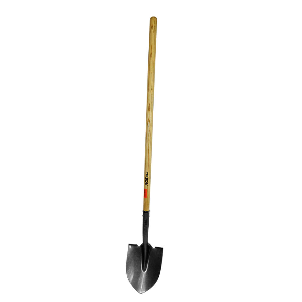 PALA REDONDA CON CABO MANGO DE MADERA DE 1.15 MTS REF. AGNHPARE054M MARCA AGE USA