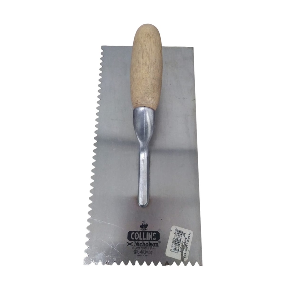 PALUSTRA DENTADA MANGO MADERA REF. 24-500D COD. 006816 MARCA COLLINS