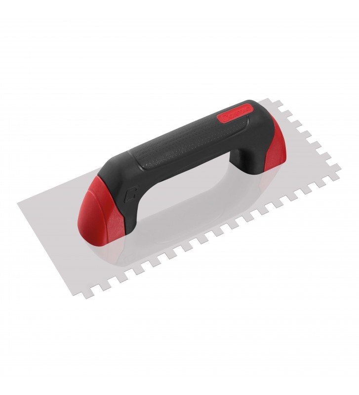PALUSTRA- LLANA DENTADA ACERO INOX. 28CM X 12CM 8 MM M/PLASTICO CERRADO REF.61782 / 417821 CORTAG RT