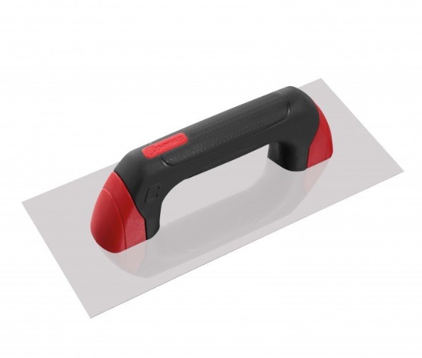 PALUSTRA- LLANA LISA ACERO INOX. 28 CM x 12 CM MANGO DE GOMA CERRADO REF. 61832 CORTAG RT