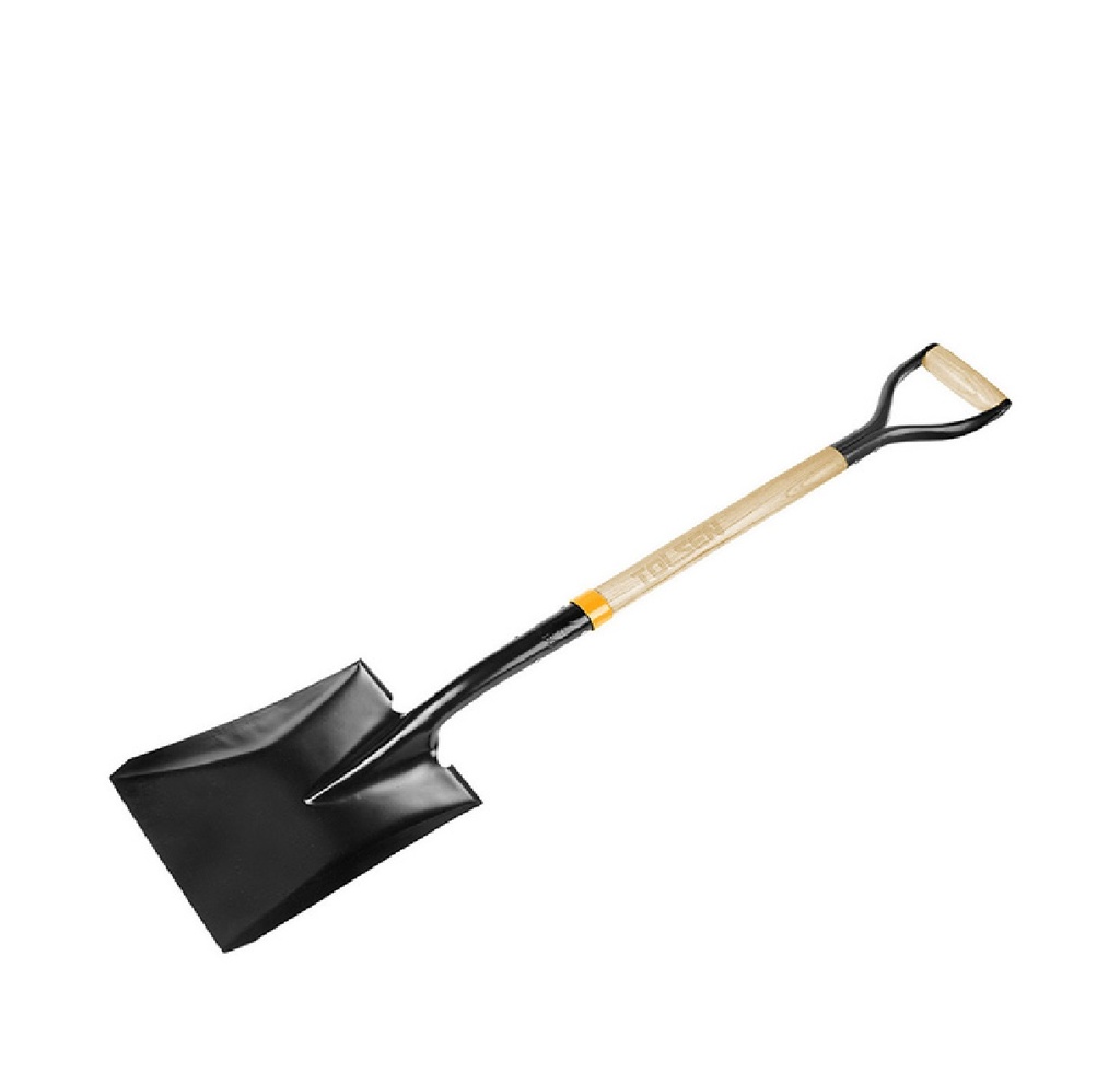 PALA DE ACERO 1KG CUADRADA CON MANGO DE MADERA 1025MM REF: 58002 MARCA TOLSEN