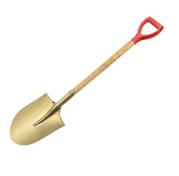 PALA PUNTA REDONDA ANTICHISPAS DE 235 X 420 MM - CAP. 1,55 KG - ALUM/BRONCE REF. 71281 MARCA TOLSEN