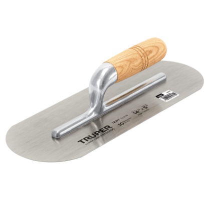 PALUSTRA LISA METAL CANTO REDONDO M/MADERA 14" X 5" MOD. LLA-14 REF. 12397 MARCA TRUPER