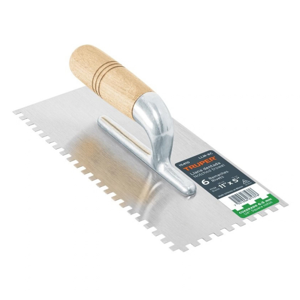 PALUSTRA DENTADA CUADRADA METAL M/MADERA 6" MOD. LLM-6C REF. 15410 MARCA TRUPER