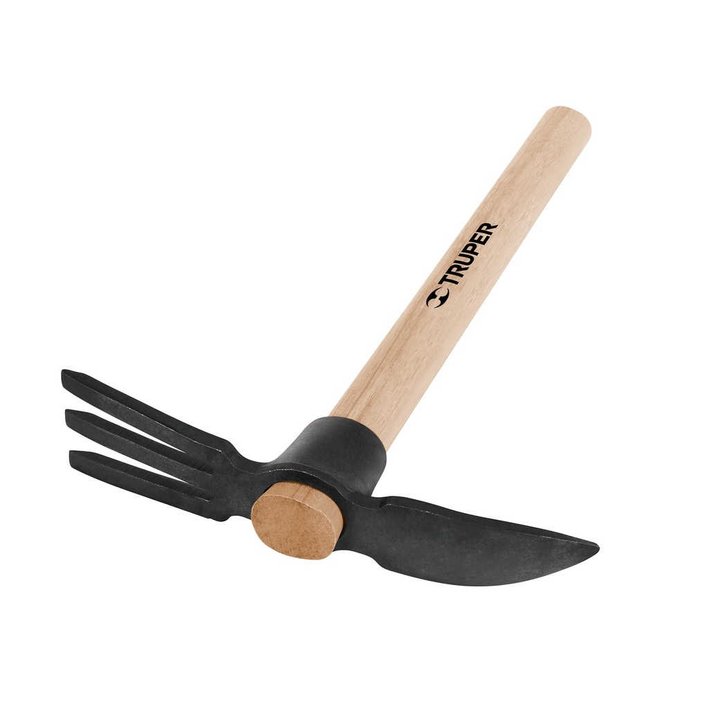 PICO PUNTA-PALA P/JARDINERO C/MANGO MADERA 14" REF-19647 COD-TJA-1 MARCA TRUPER
