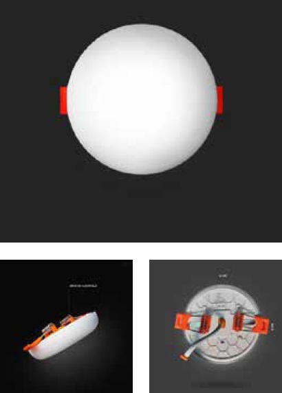 PANEL LED 32W 22 CM X 22 CM 6.500K 2880LM IP20 BORDEX EMPOTRAR REDONDO REF. ERDB32WH MARCA ILUMINAK